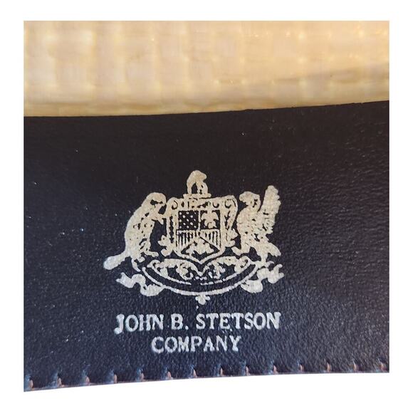 John B Stetson company cowboy hat sz 6 3/4 western hat with brown band - Picture 7 of 13